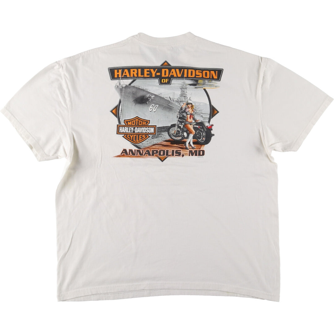 Harley-Davidson Back Print Motorcycle Bike T-Shirt Men's XXL / eaa490709