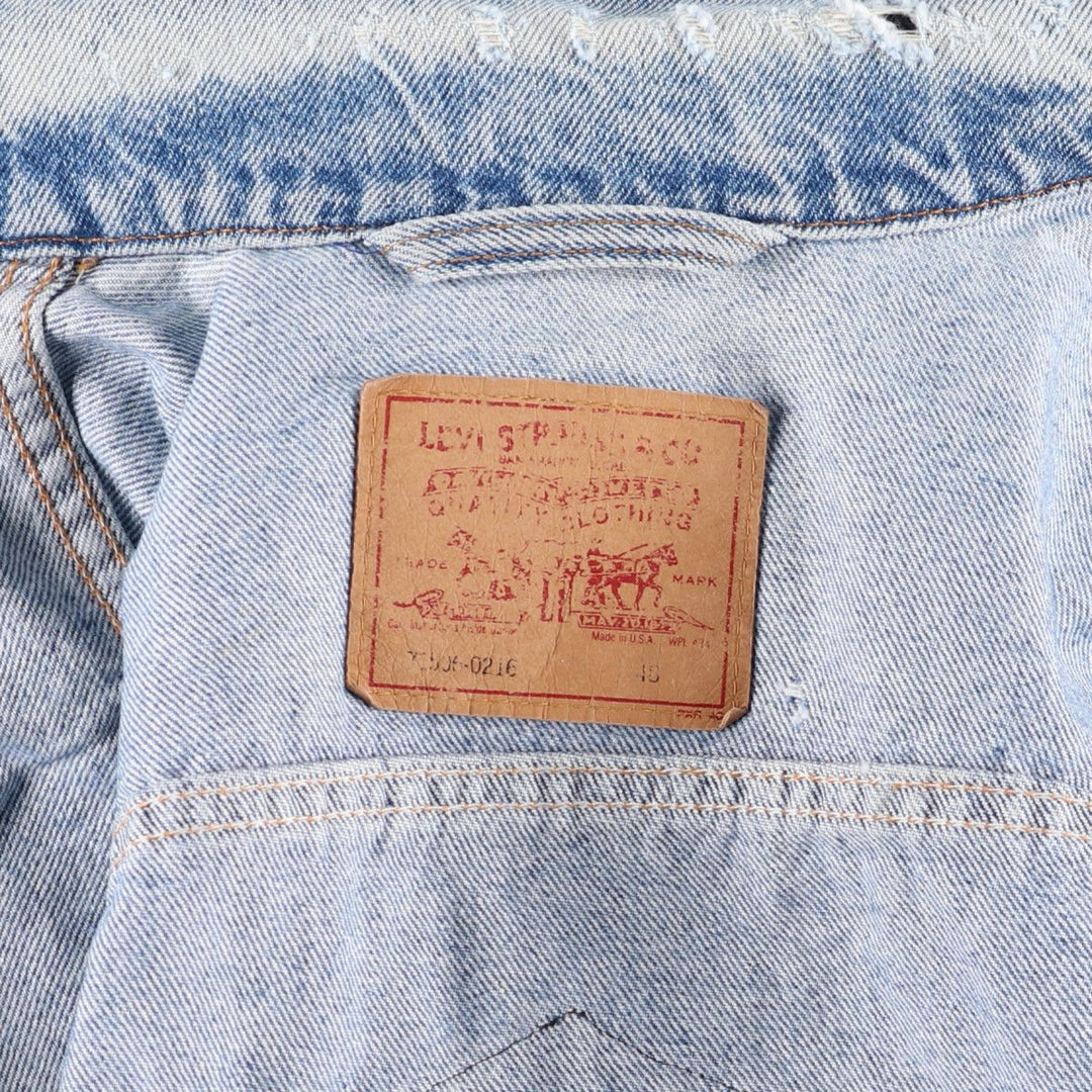 90'S Levi's 70506-0216 Harley Davidson Denim Jacket, G-Jean, Made in USA, Men's XXL, Vintage /eaa490742