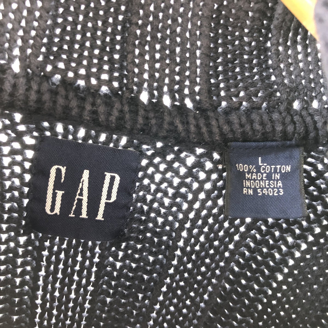 90'S GAP Old Gap Ribbed Turtleneck Cotton Knit Sweater Men's L Size Vintage /eaa490752