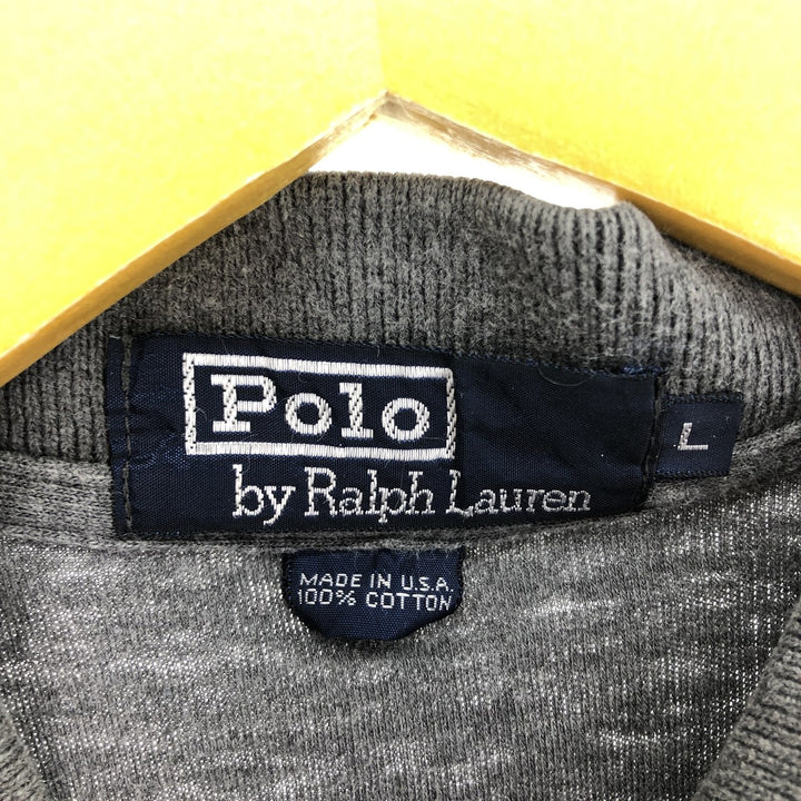 90'S Ralph Lauren POLO by Ralph Lauren long sleeve striped polo shirt made in USA men's size L vintage /eaa490771