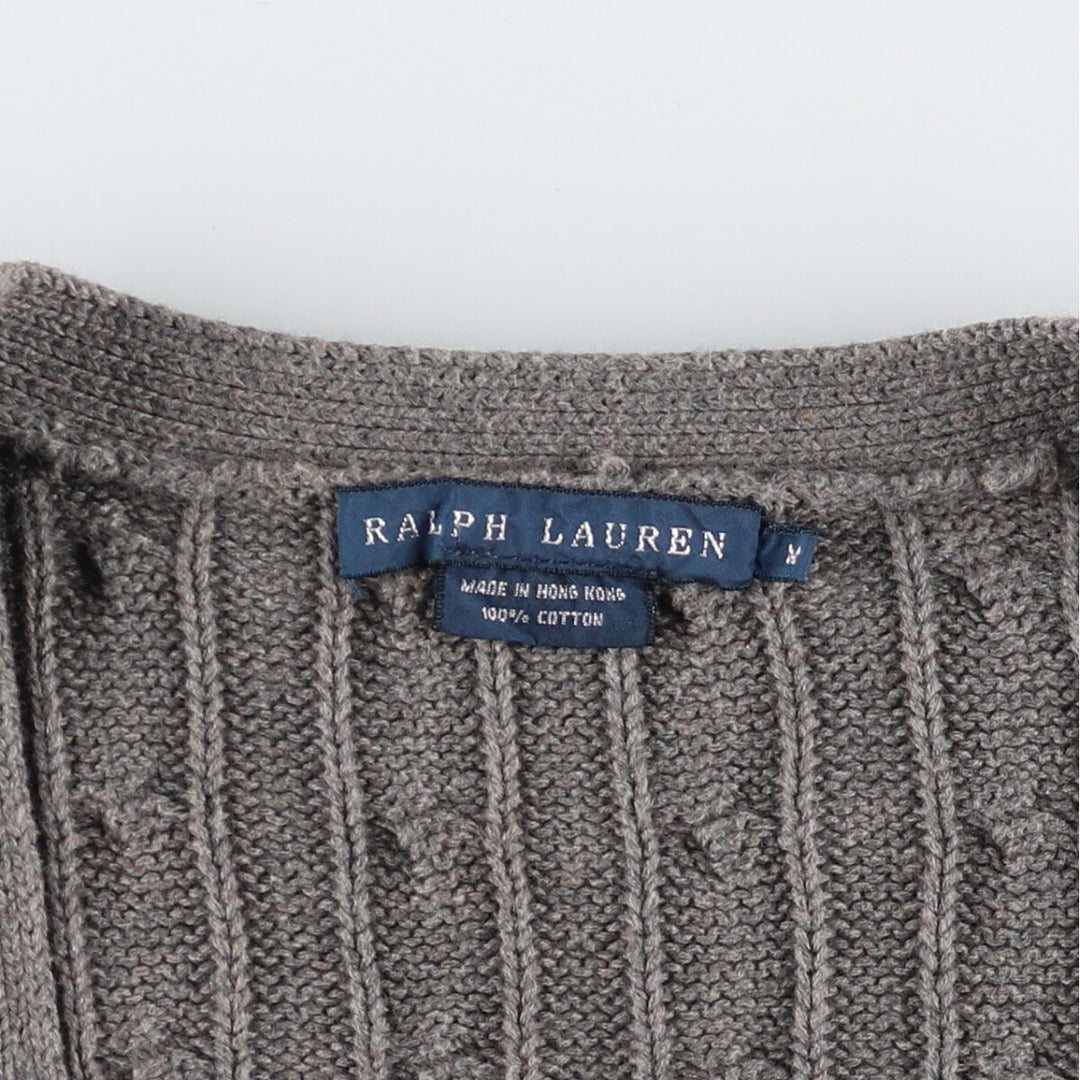 Ralph Lauren RALPH LAUREN Cable knit cotton knit cardigan Women's M size / eaa490812