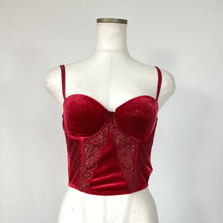 VICTORIA'S SECRET Velour Corset Bustier Women's Size S /eaa490817