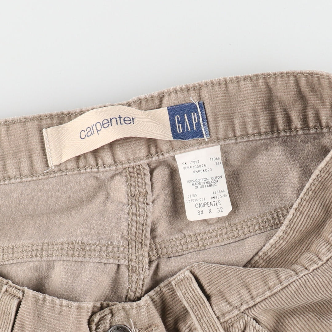 90'S GAP Old Gap CARPENTER Corduroy Pants Men's W33 Vintage / eaa490887