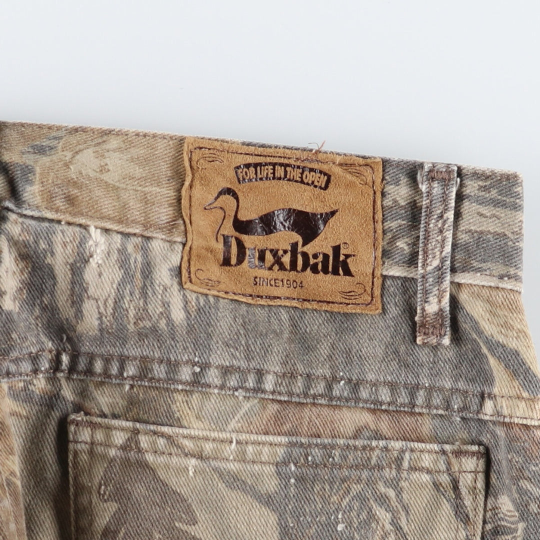 90'S Duxbak Camouflage Pattern Real Tree Camo Straight Denim Pants Made in USA Men's W31 Vintage /eaa490930