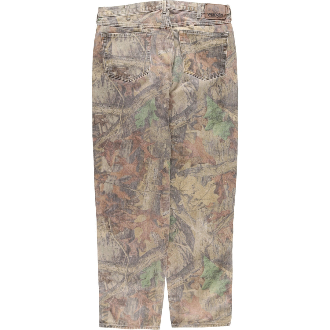 Wrangler Camouflage Pattern Real Tree Camo Double Knee Straight Denim Pants Men's W36 / eaa490939