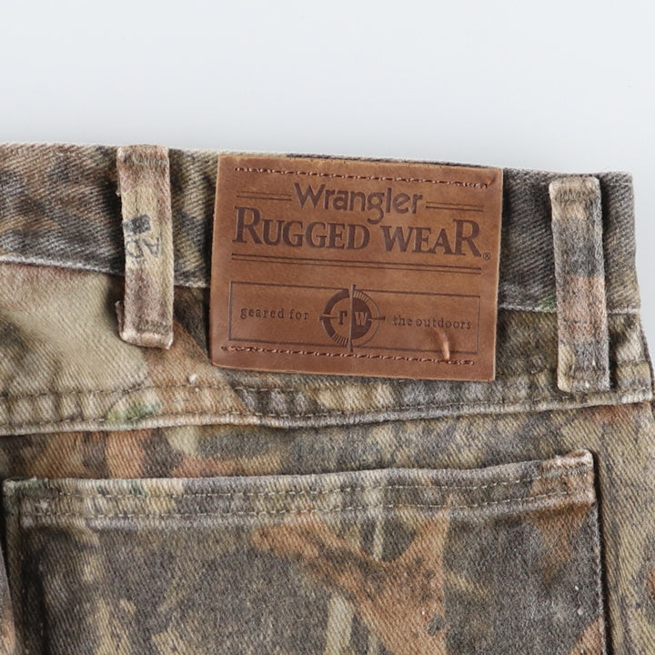 Wrangler RUGGED WEAR Camouflage Pattern Real Tree Camo Straight Denim Pants Men's W36 / eaa490940