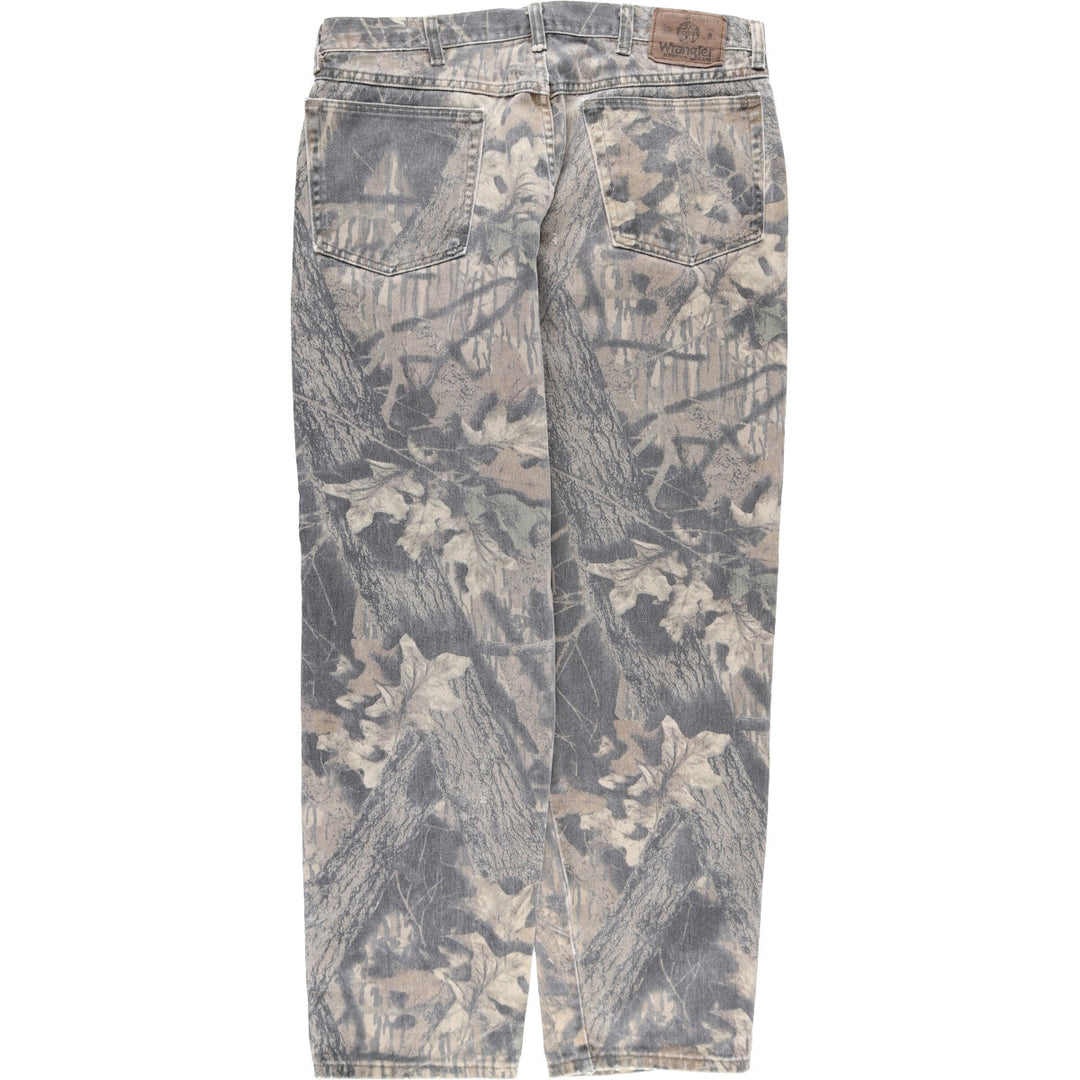 Wrangler Camouflage Pattern Real Tree Camo Double Knee Straight Denim Pants Men's W35 equivalent / eaa490941