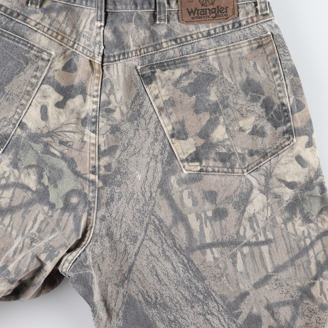 Wrangler Camouflage Pattern Real Tree Camo Double Knee Straight Denim Pants Men's W35 equivalent / eaa490941