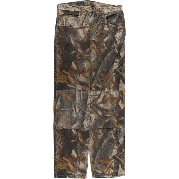 Wrangler Camouflage Pattern Real Tree Camo Double Knee Straight Denim Pants Men's W34 equivalent / eaa490942