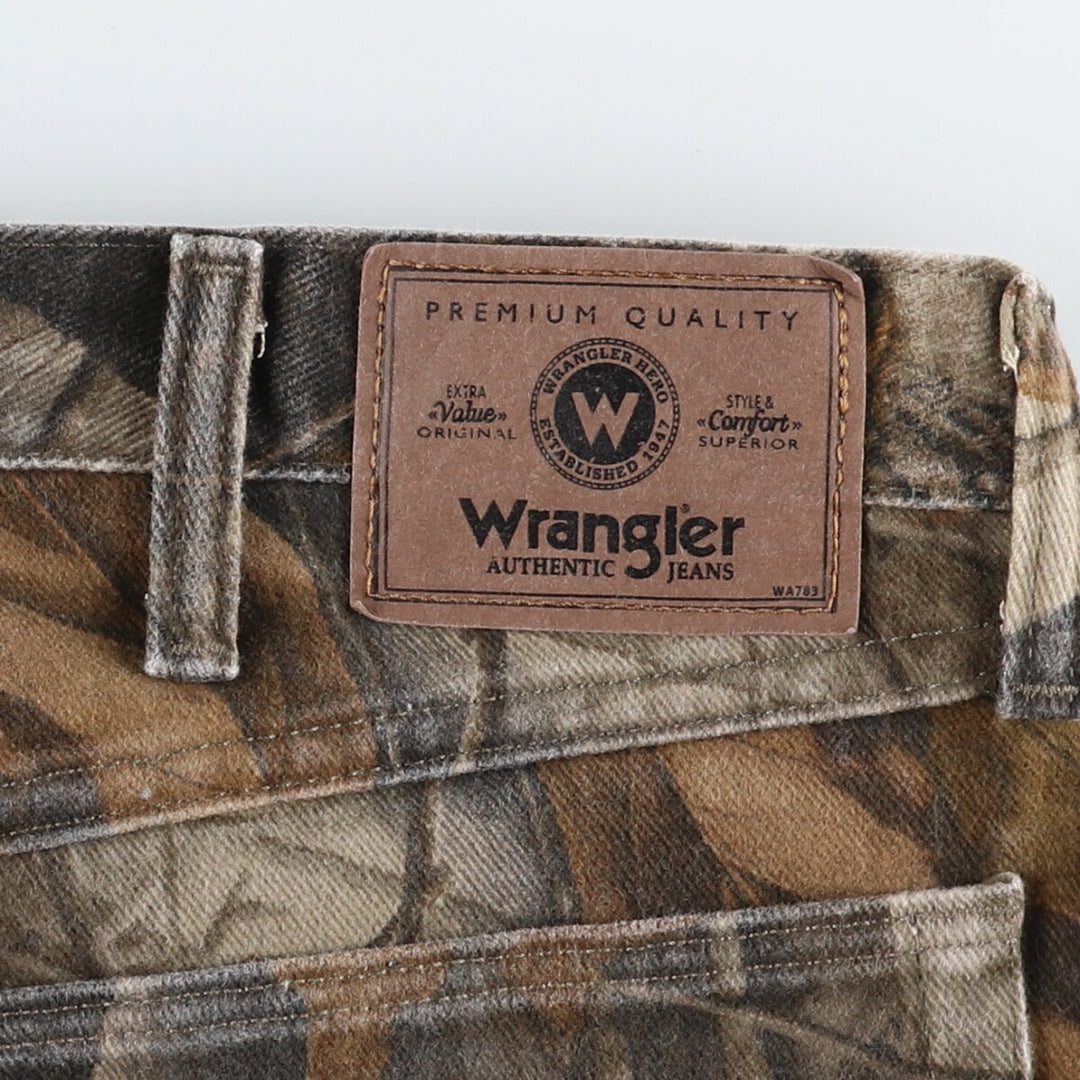 Wrangler Camouflage Pattern Real Tree Camo Double Knee Straight Denim Pants Men's W34 equivalent / eaa490942