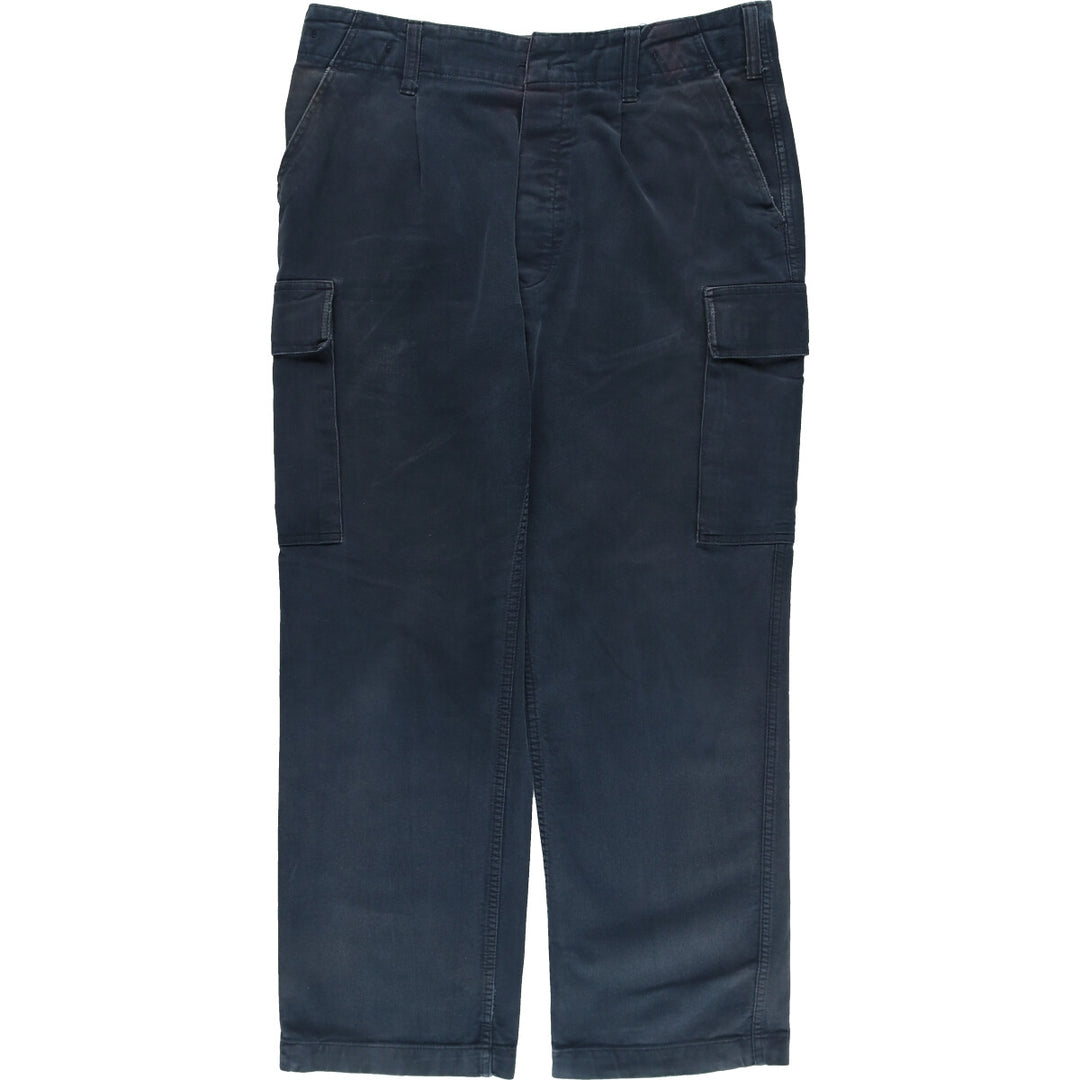 Genuine German Military Cargo Pants, Combat Pants, Size 26, Men's, W37 cotton navy blue type Vintage Second Hand