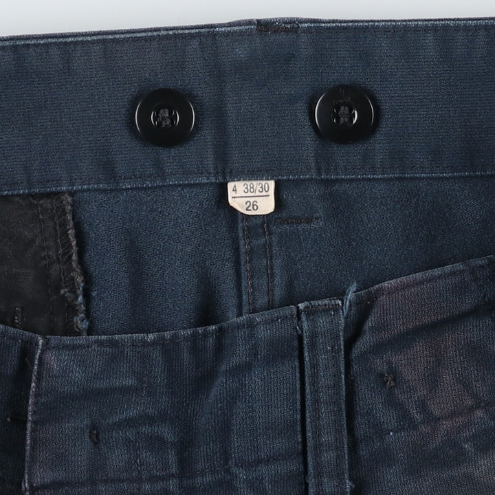 Genuine German Military Cargo Pants, Combat Pants, Size 26, Men's, W37 cotton navy blue type Vintage Second Hand