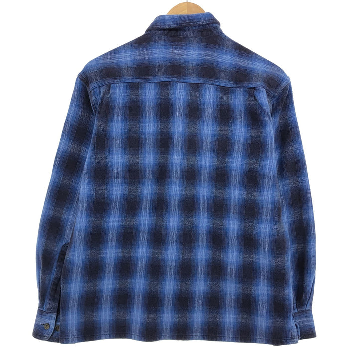 ST JOHN'S BAY Long Sleeve Flannel Check Shirt Men's M Size /eaa491016