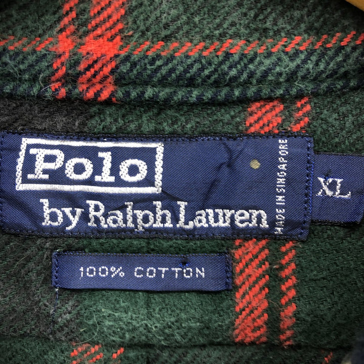 Ralph Lauren POLO by Ralph Lauren Long Sleeve Heavy Flannel Check Shirt Men's XL / eaa491025