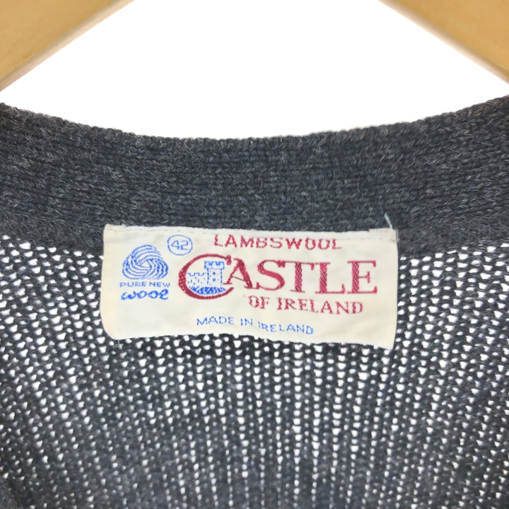 80'S CASTLE OF IRELAND wool knit cardigan, men's size L, vintage /eaa491029