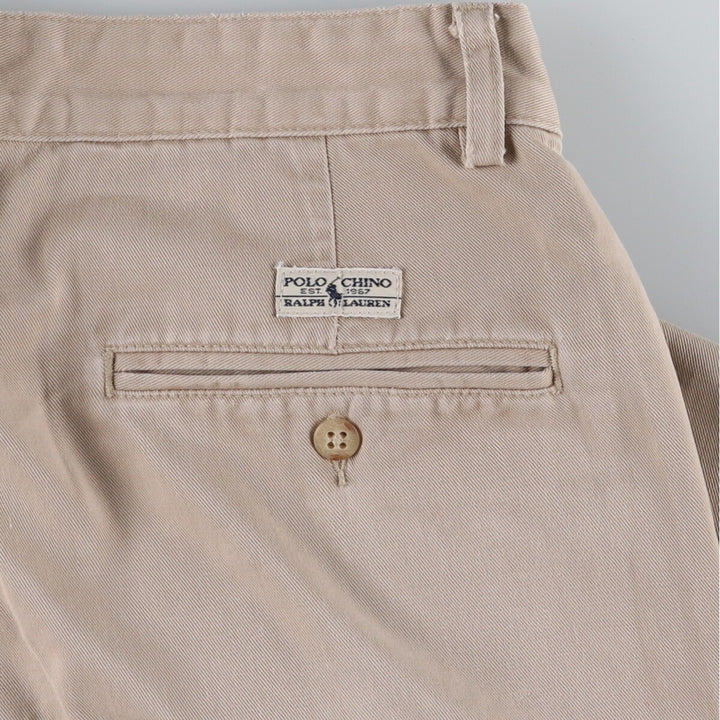 90'S Ralph Lauren POLO RALPH LAUREN Two-pleat Chino Pants Made in USA Men's W34 Vintage / eaa491053