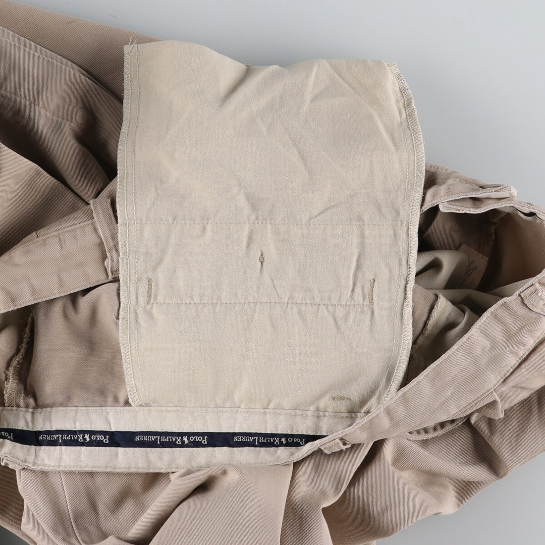 90'S Ralph Lauren POLO RALPH LAUREN Two-pleat Chino Pants Made in USA Men's W34 Vintage / eaa491053