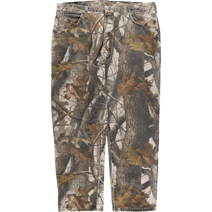 Big Size Wrangler Camouflage Pattern Real Tree Camo Straight Denim Pants Men's W39 / eaa491149