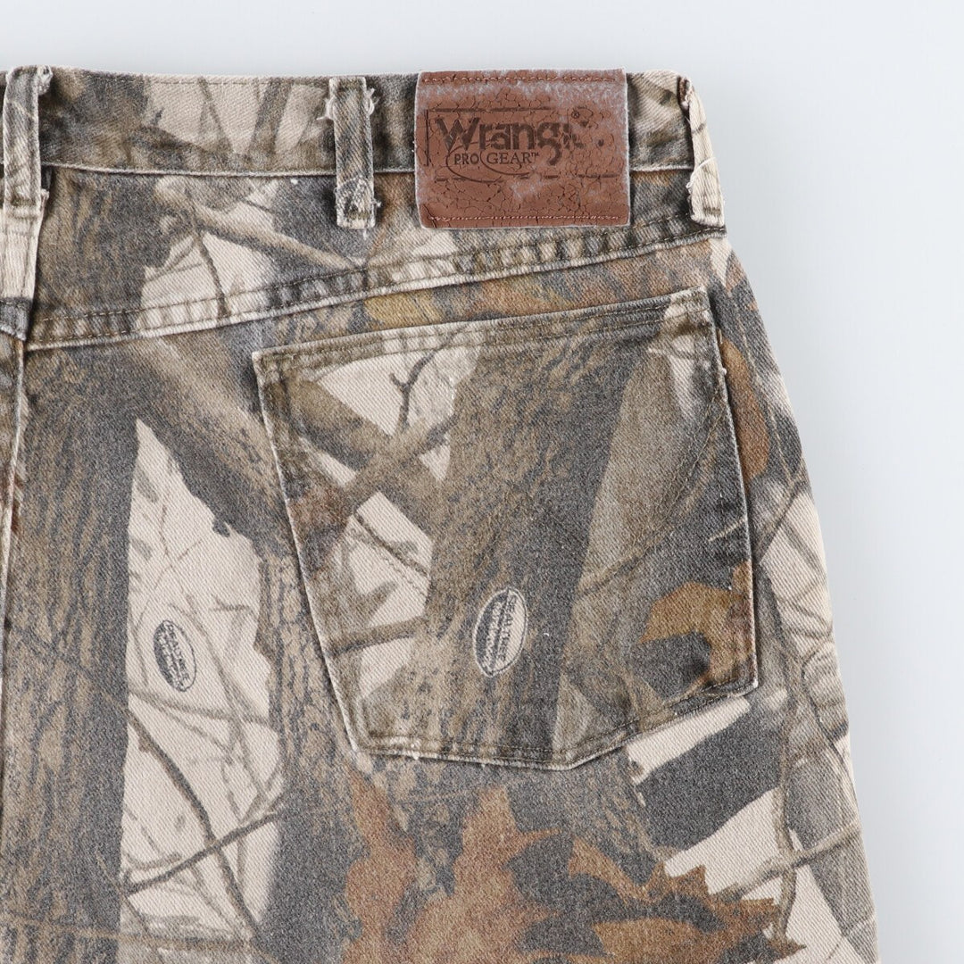 Big Size Wrangler Camouflage Pattern Real Tree Camo Straight Denim Pants Men's W39 / eaa491149