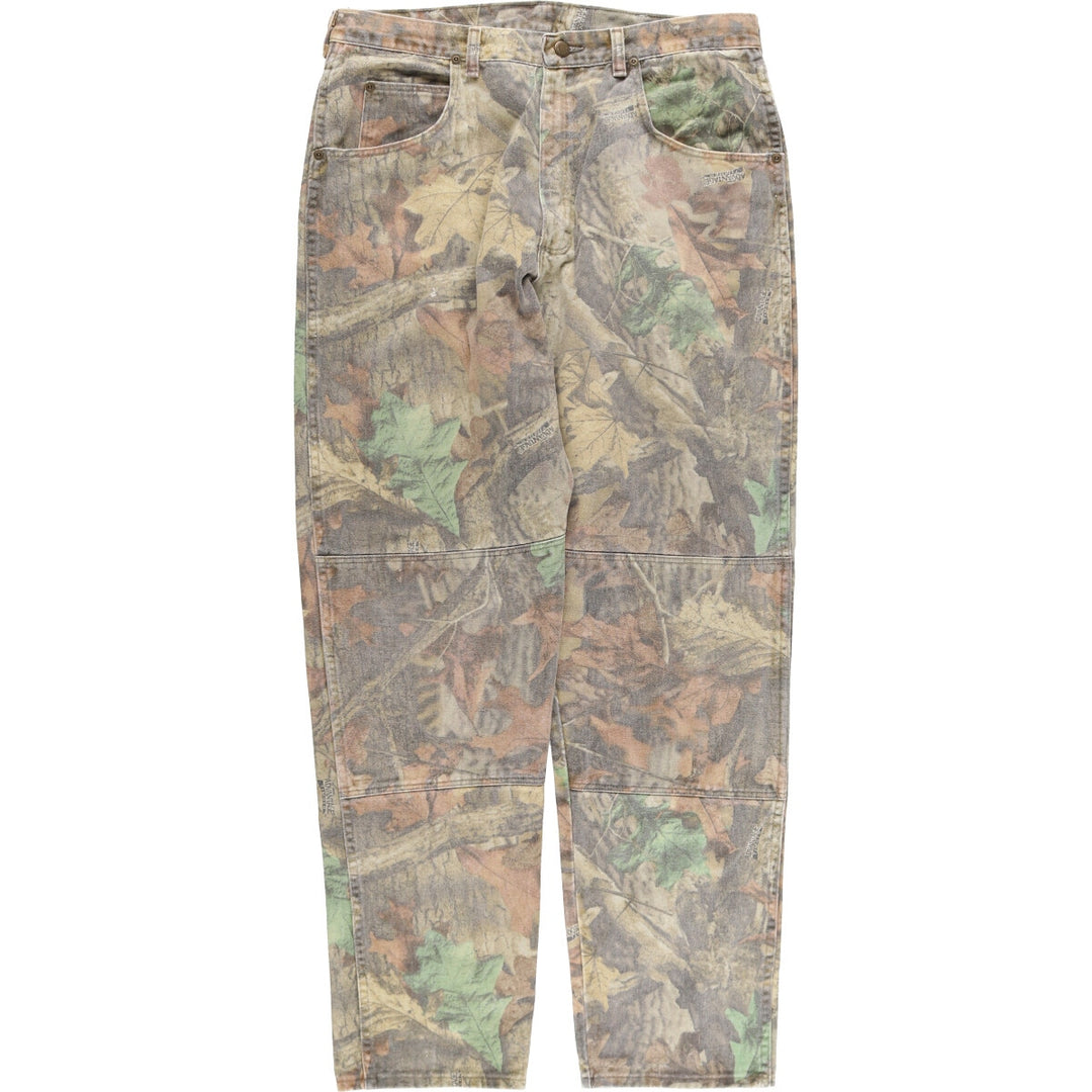 Wrangler Camouflage Pattern Real Tree Camo Double Knee Straight Denim Pants Men's W35 equivalent / eaa491151