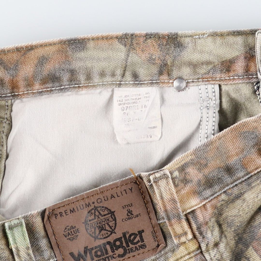 Wrangler Camouflage Pattern Real Tree Camo Double Knee Straight Denim Pants Men's W35 equivalent / eaa491151