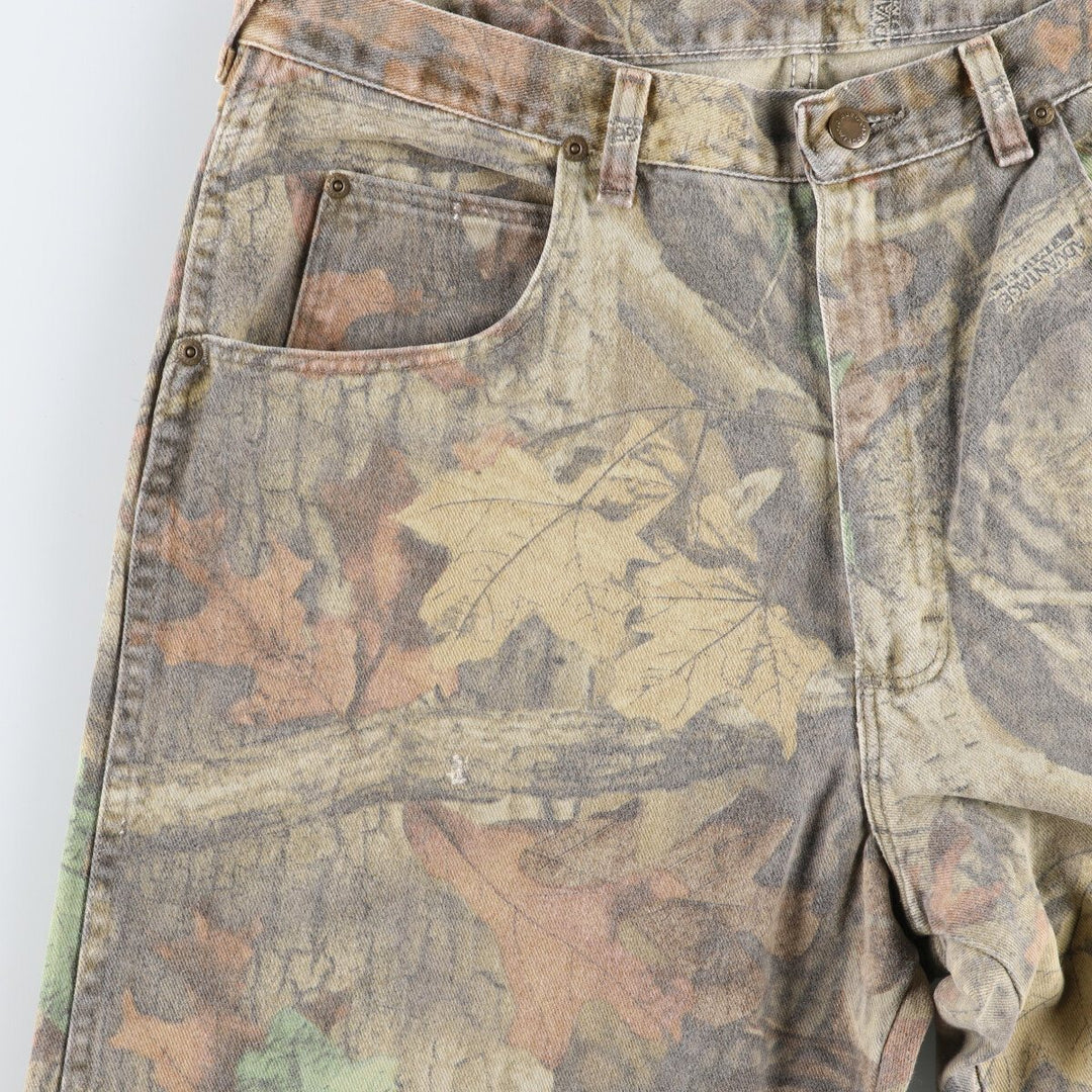 Wrangler Camouflage Pattern Real Tree Camo Double Knee Straight Denim Pants Men's W35 equivalent / eaa491151