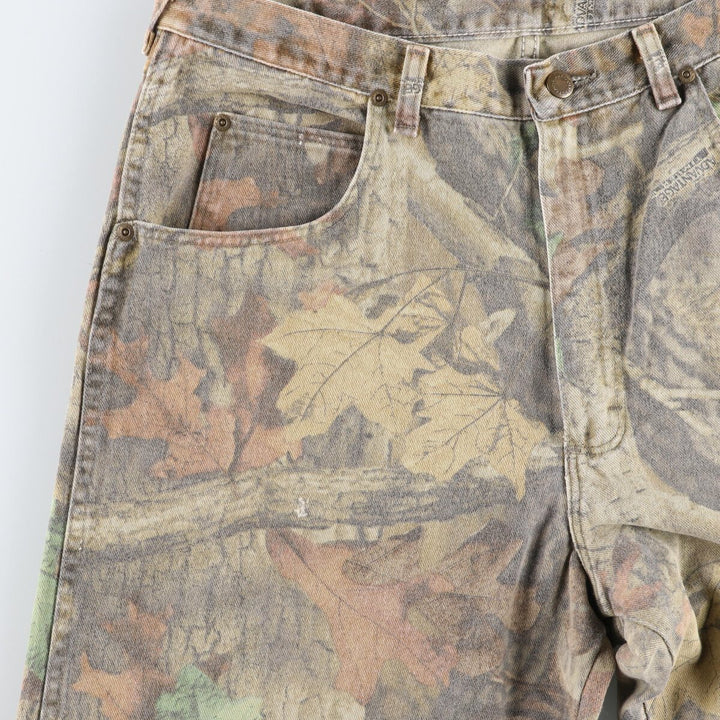 Wrangler Camouflage Pattern Real Tree Camo Double Knee Straight Denim Pants Men's W35 equivalent / eaa491151