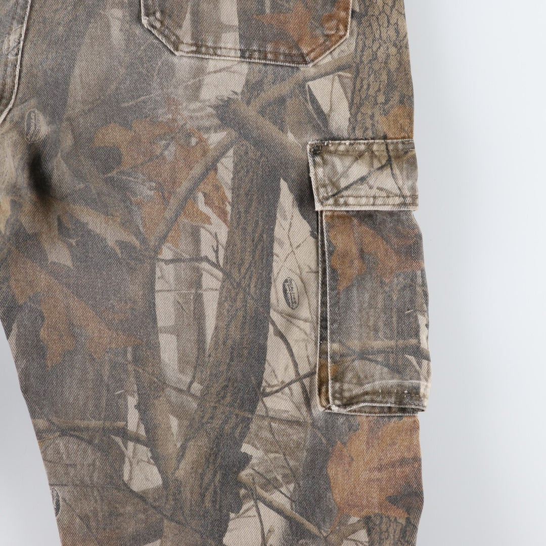 Wrangler OUTDOOR GEAR Camouflage Pattern Real Tree Camo Denim Cargo Pants Men's W36 equivalent / eaa491154