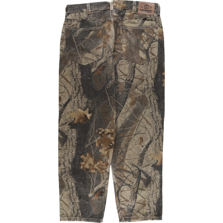 Wrangler Camouflage Pattern Real Tree Camo Double Knee Straight Denim Pants Men's W34 equivalent / eaa491159