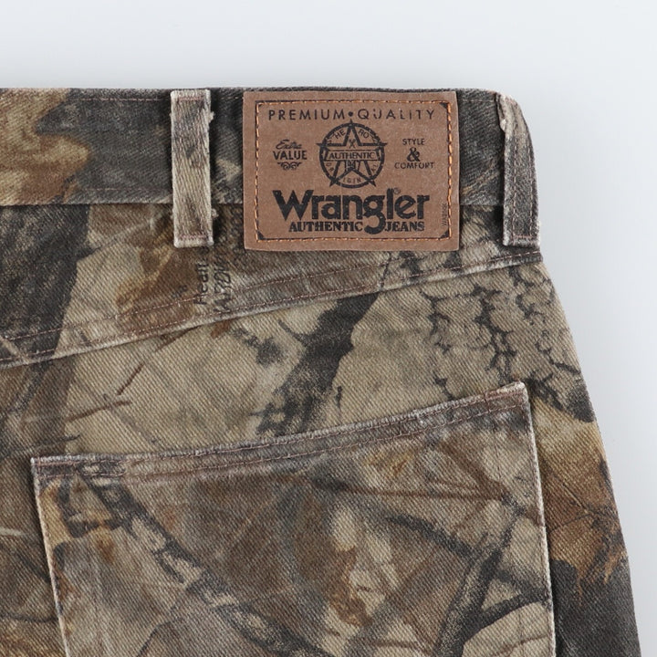 Wrangler Camouflage Pattern Real Tree Camo Double Knee Straight Denim Pants Men's W34 equivalent / eaa491159