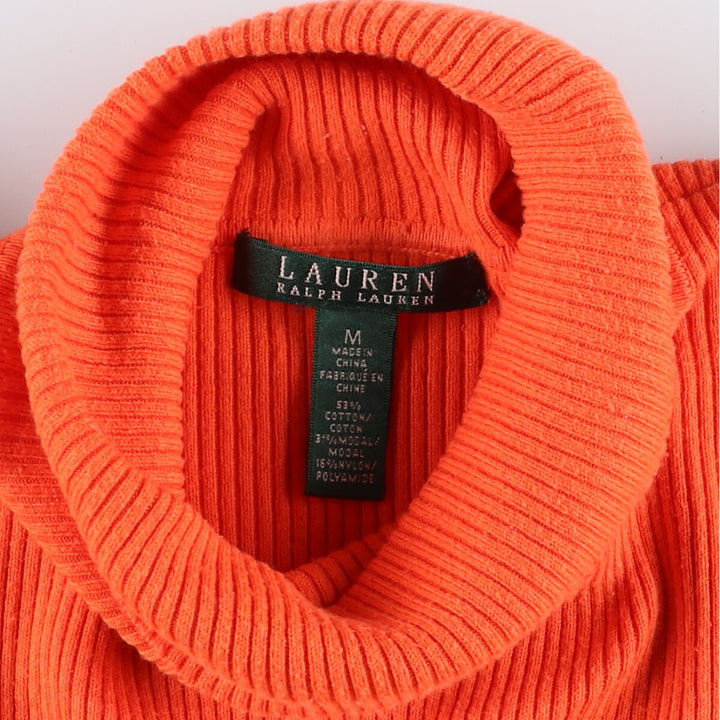 Ralph Lauren LAUREN Lauren Turtleneck Cotton Knit Sweater Women's M Size / eaa491187