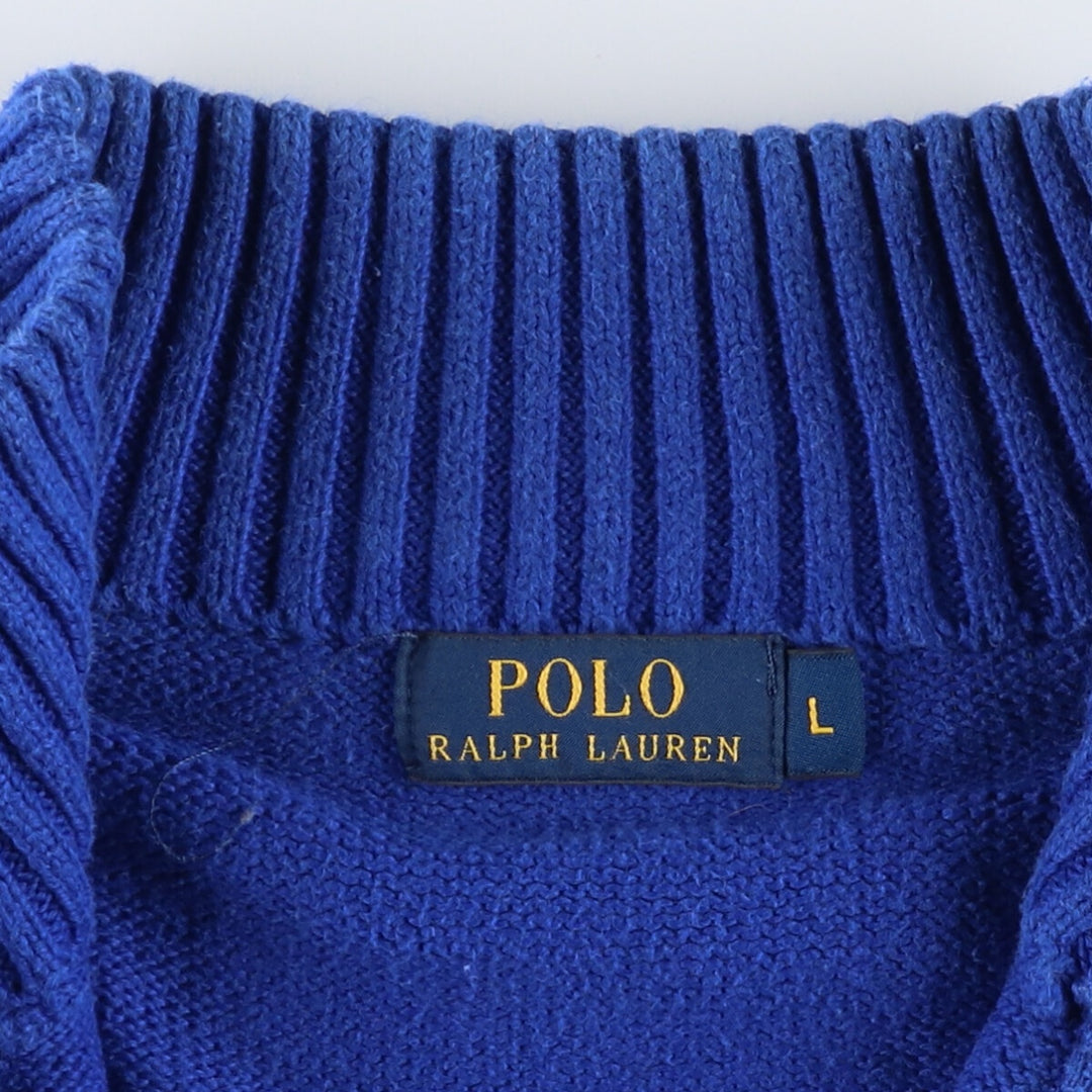 Ralph Lauren POLO RALPH LAUREN Cotton knit half zip sweater Men's L equivalent / eaa491190