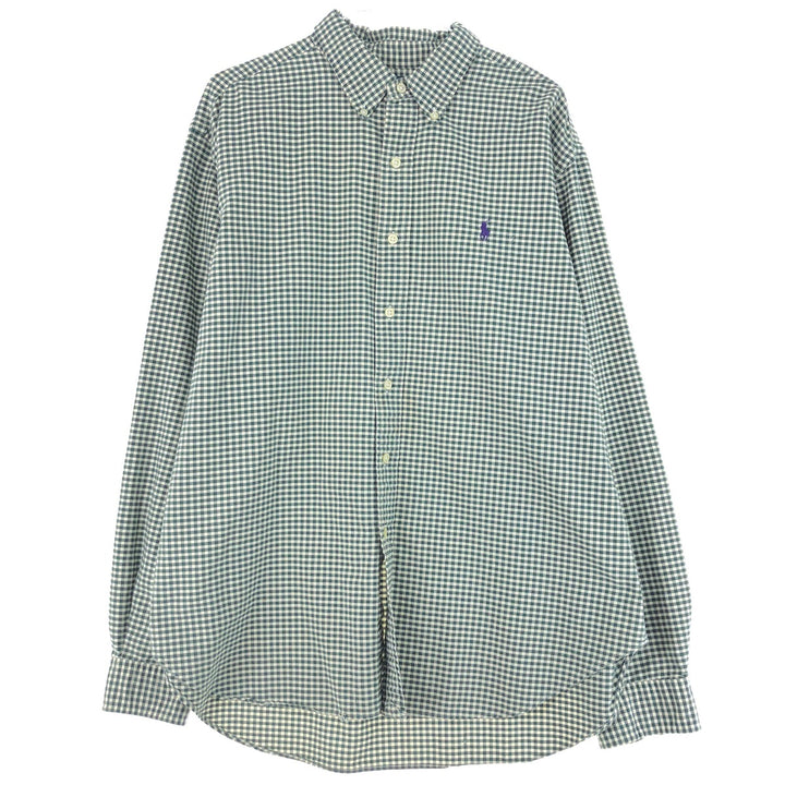 Ralph Lauren CLASSIC FIT Classic Fit Gingham Check Long Sleeve Button Down Check Shirt Men's XL /eaa491205