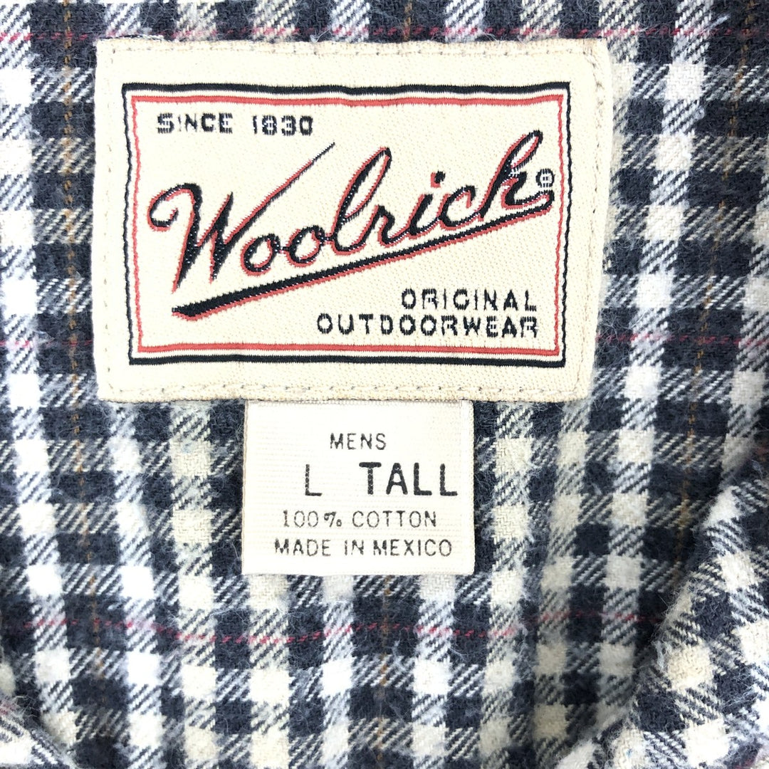 WOOLRICH Long Sleeve Button Down Flannel Check Shirt Men's Size L / eaa491234