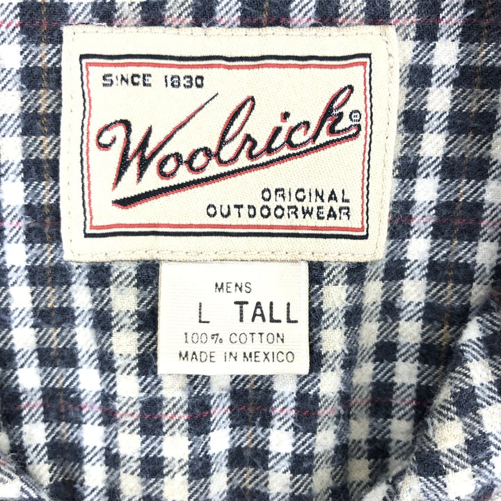 WOOLRICH Long Sleeve Button Down Flannel Check Shirt Men's Size L / eaa491234