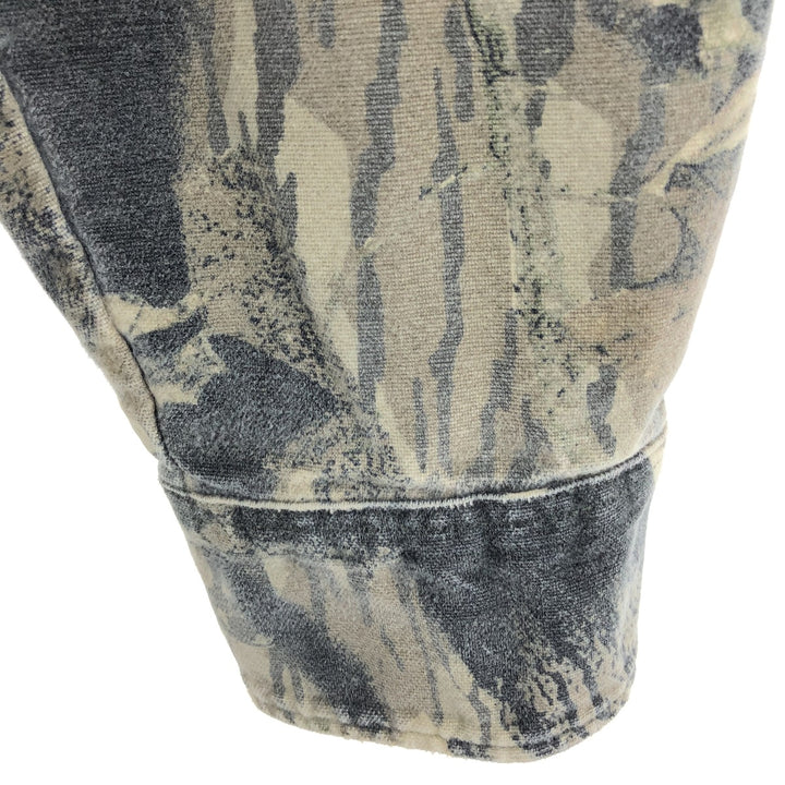 90'S RATTLERS Camouflage Pattern Real Tree Camo Long Sleeve Cotton Shirt Made in USA Men's XL Vintage unclear Khaki type sage green Vintage Second Hand