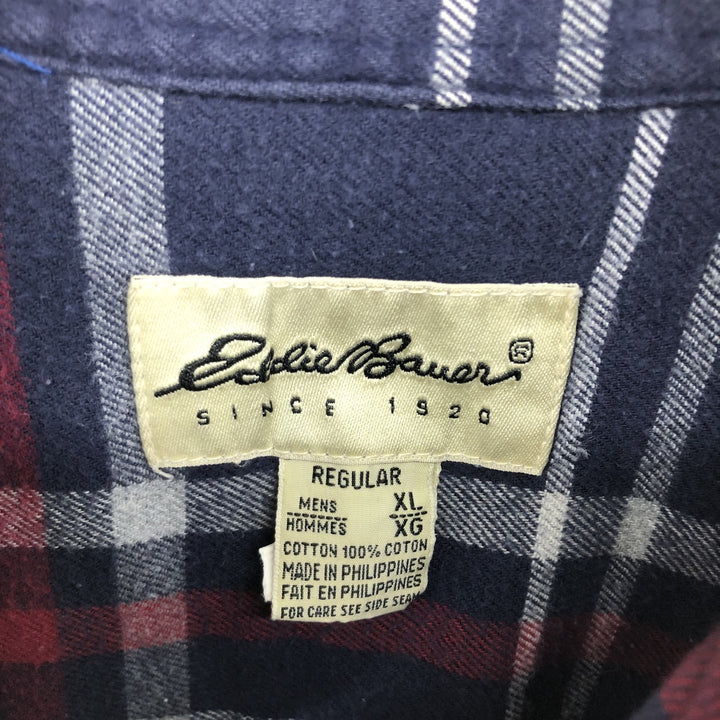 Eddie Bauer Long Sleeve Button Down Flannel Shirt Men's XL /eaa491264