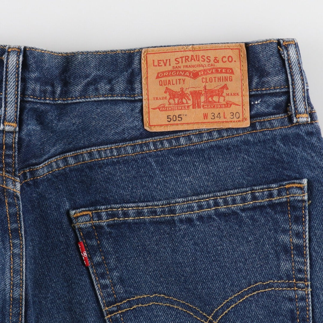 Levi's 505 STRAIGHT FIT tapered denim pants for men, equivalent to w35 / eaa491350