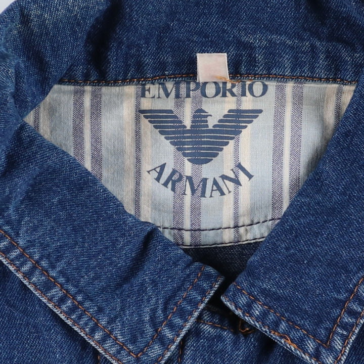 ~80'S EMPORIO ARMANI denim blouson made in Italy, men's XL size, vintage /eaa491460