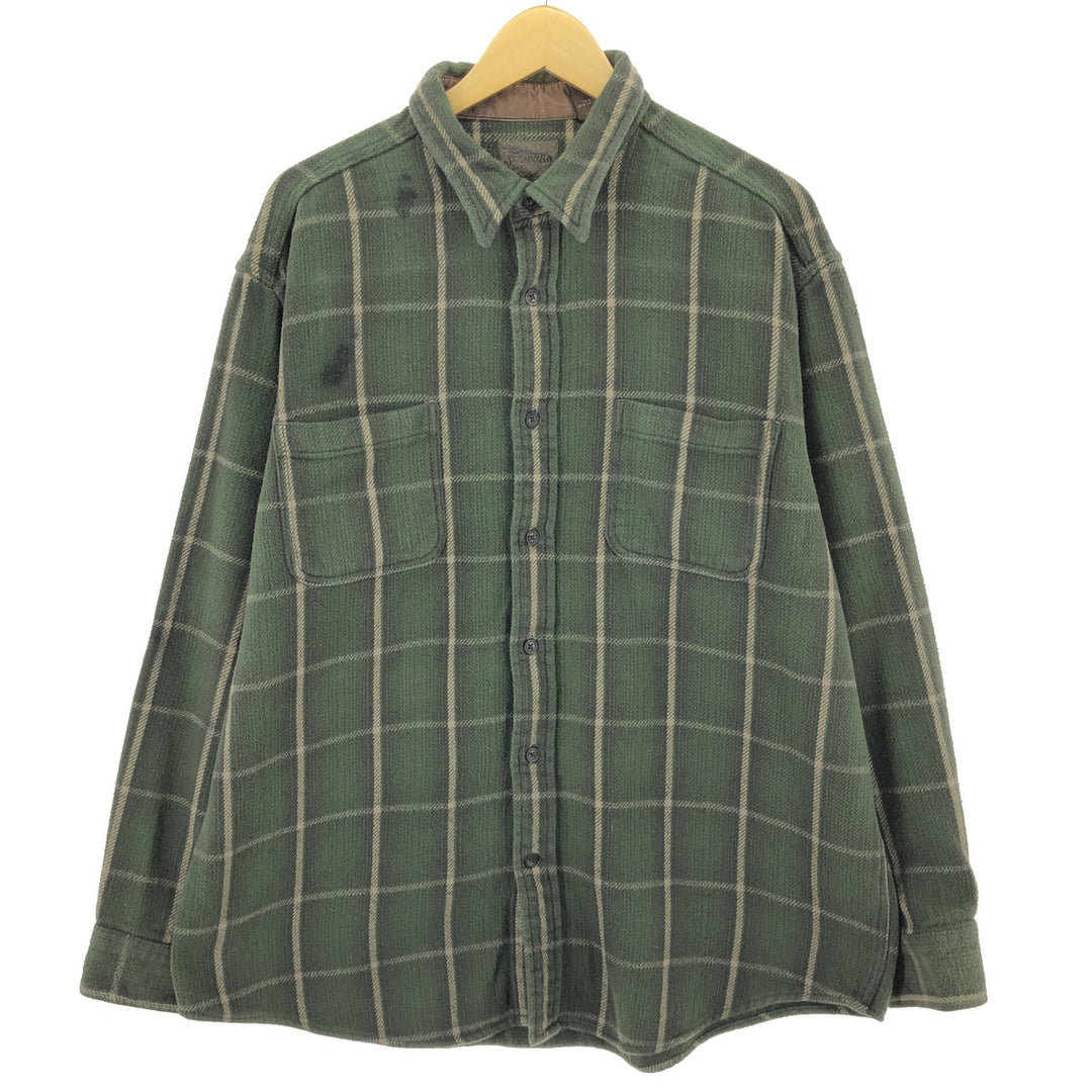 ST JOHN'S BAY Long Sleeve Heavy Flannel Check Shirt Men's XL /eaa491509