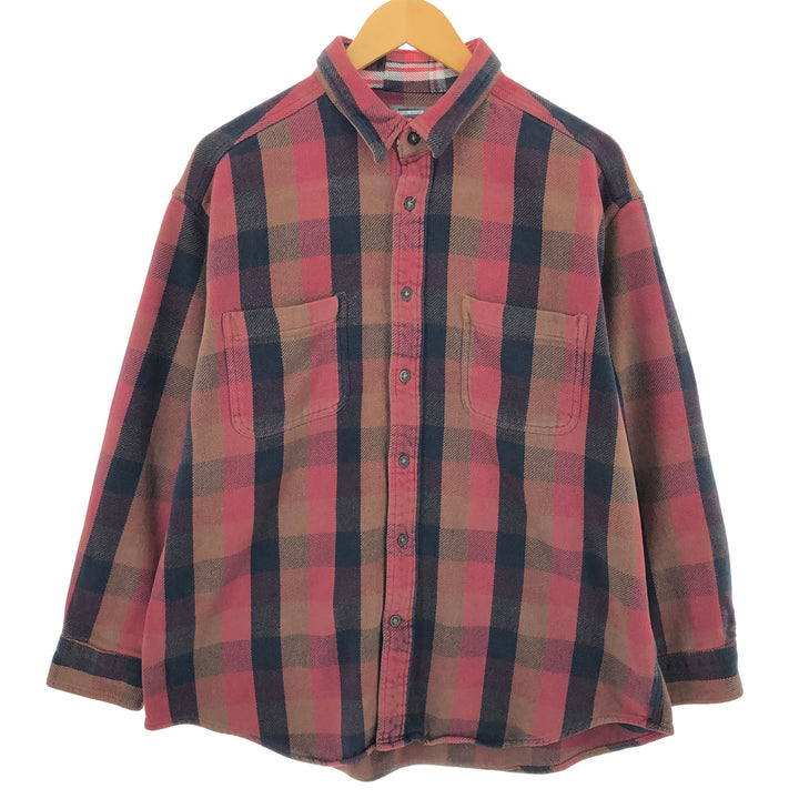 ST JOHN'S BAY Long Sleeve Heavy Flannel Check Shirt Men's XL /eaa491511