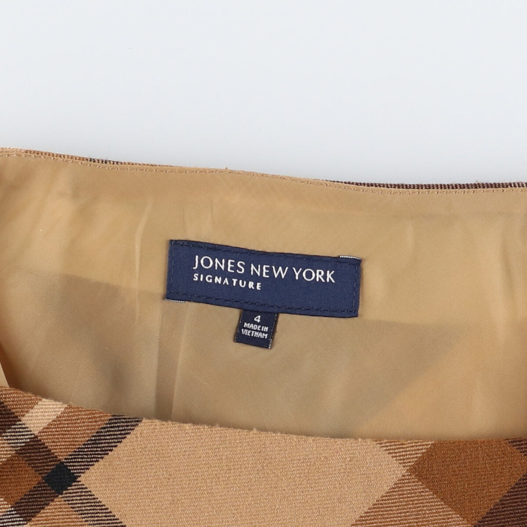 JONES NEW YORK Tartan Check Long A-line Skirt Women's Size L /eaa491614