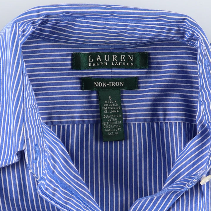 Ralph Lauren LAUREN Lauren NON IRON long sleeve striped shirt women's size S / eaa491644