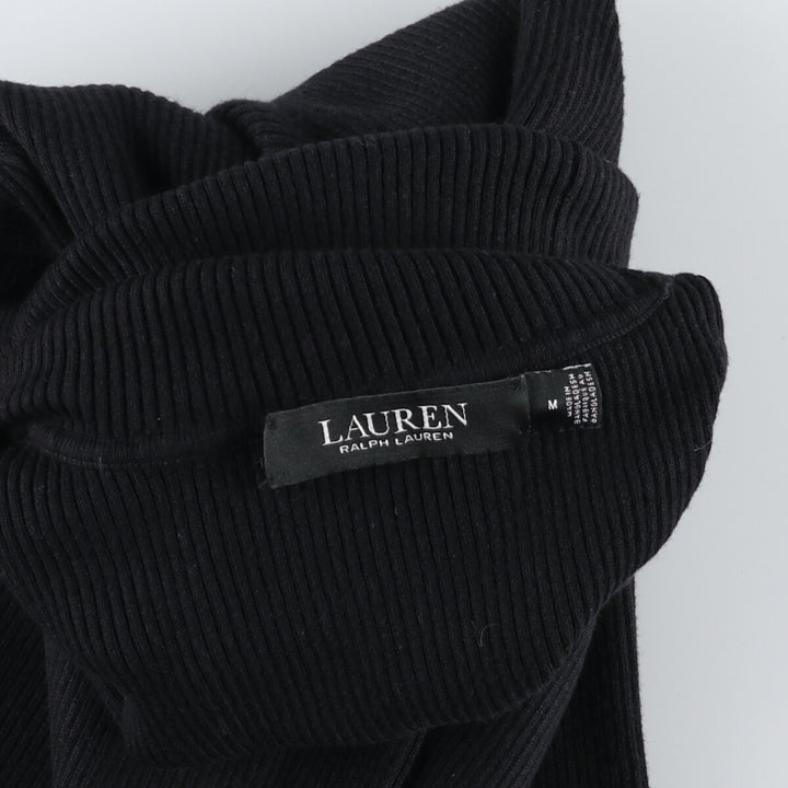 Ralph Lauren LAUREN Lauren Ribbed Turtleneck Cotton Knit Sweater Women's M Size / eaa491650