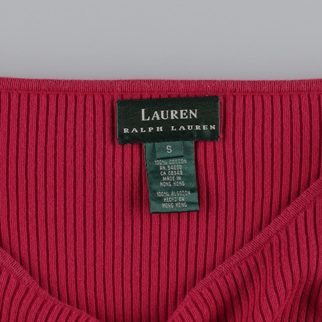 Ralph Lauren LAUREN Ribbed Cotton Knit Sweater Women's Size S / eaa491652