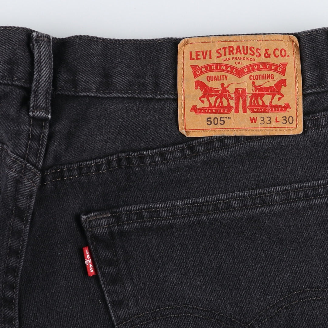 Levi's 505 Black Denim Tapered Denim Pants Men's W34 equivalent / eaa491706