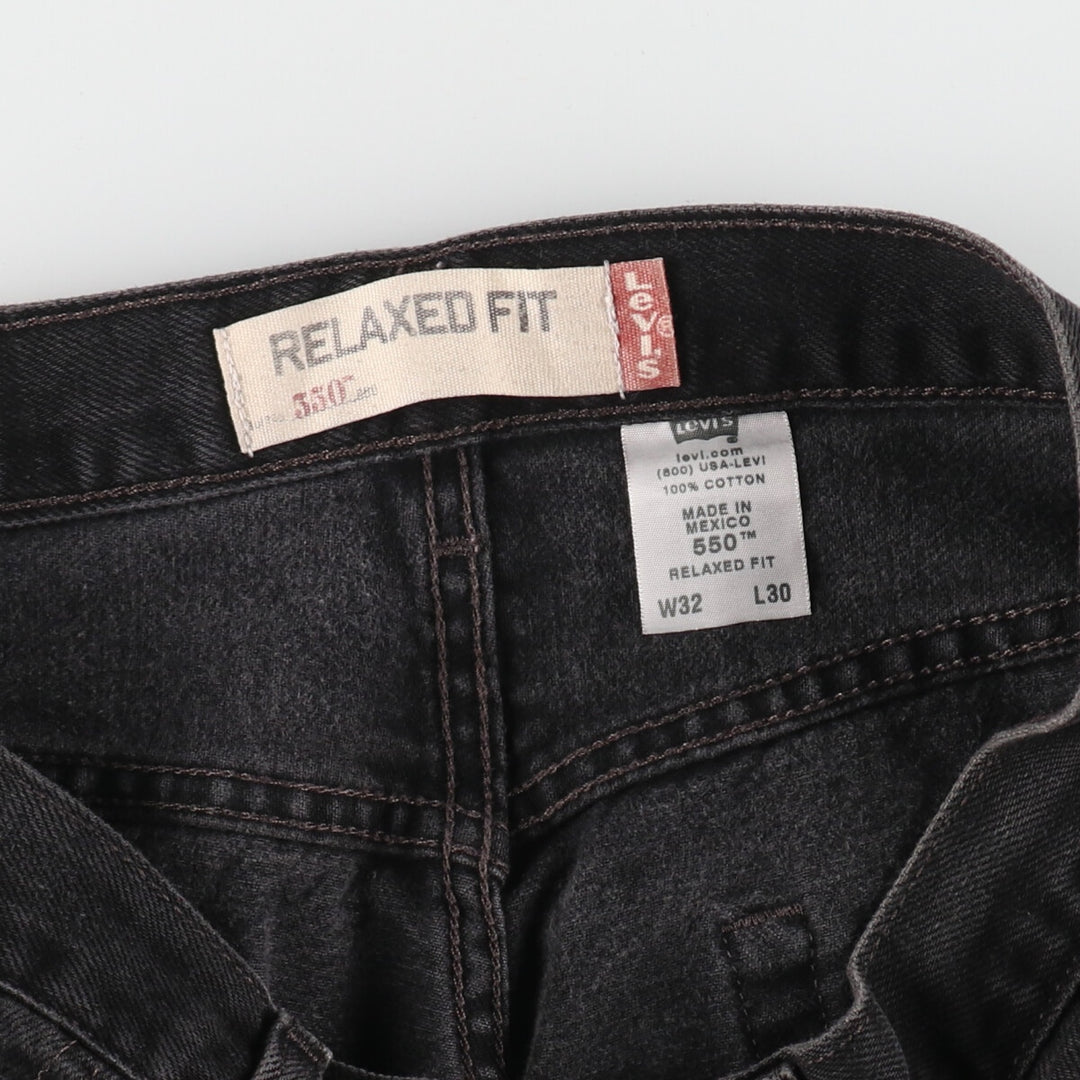 00'S Levi's 550 Relaxed Fit Black Denim Tapered Denim Pants Men's W33 equivalent / eaa491714