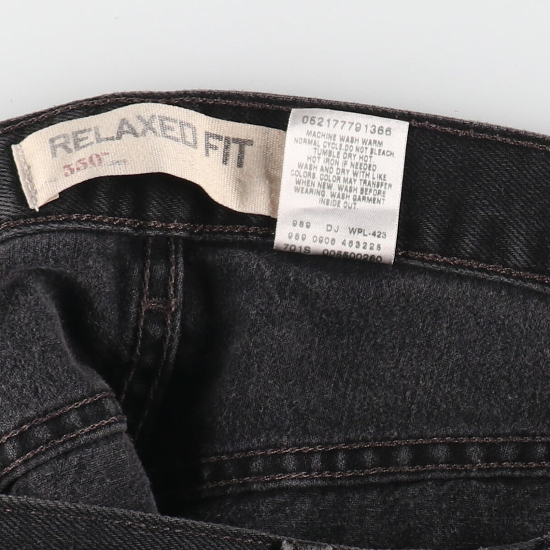 00'S Levi's 550 Relaxed Fit Black Denim Tapered Denim Pants Men's W33 equivalent / eaa491714