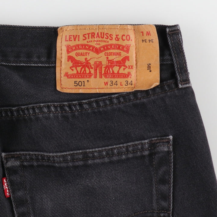 Levi's 501 Black Denim Straight Denim Pants Men's W36 / eaa491747