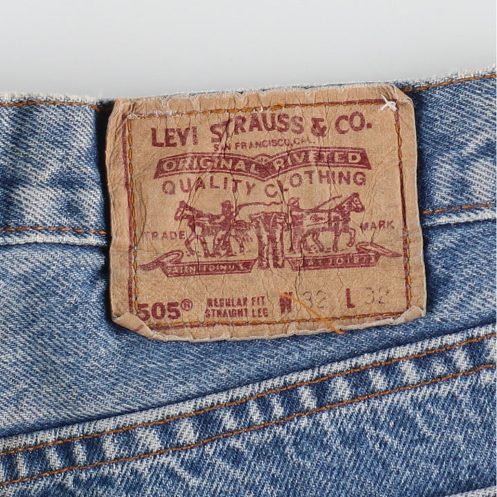 90'S Levi's 505 Tapered Denim Pants Made in USA Men's W32 Vintage / eaa491770